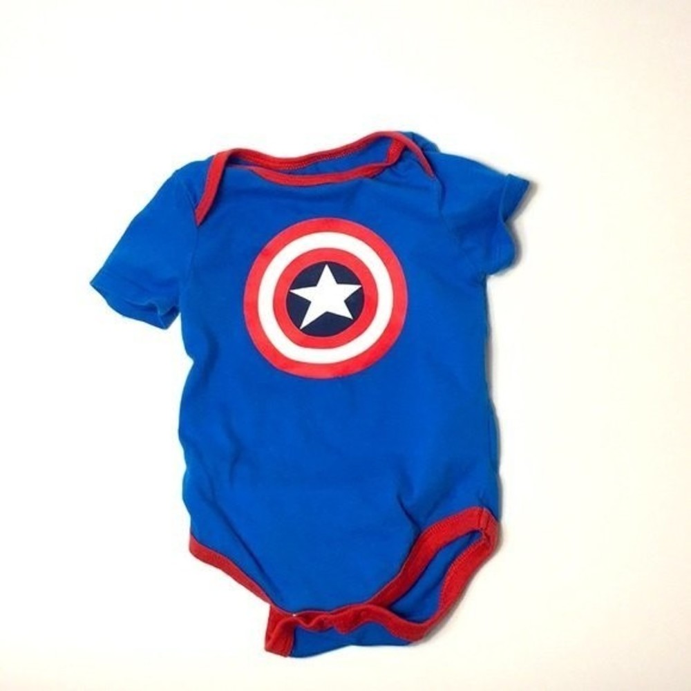 Marvel Captain America Short Sleeve Onesie